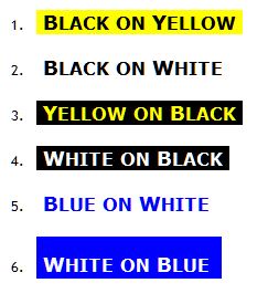 sign color visibility