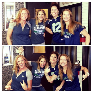 Plumb Ladies supporting there seahawks