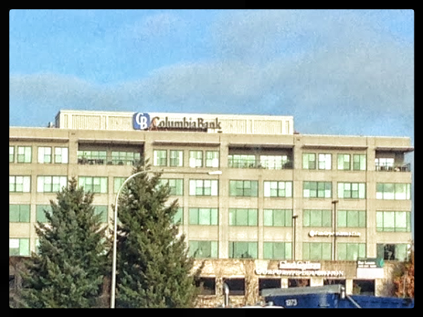 Columbia Bank from the ground