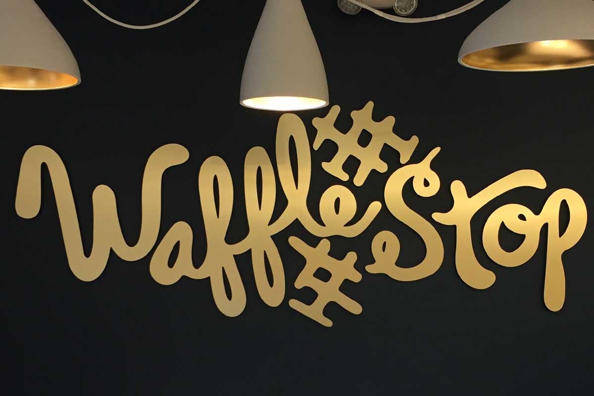 Waffle Stop Interior Sign