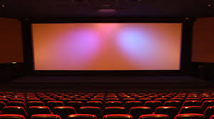 Movie theater screen and seats