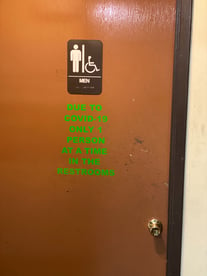 restroom door